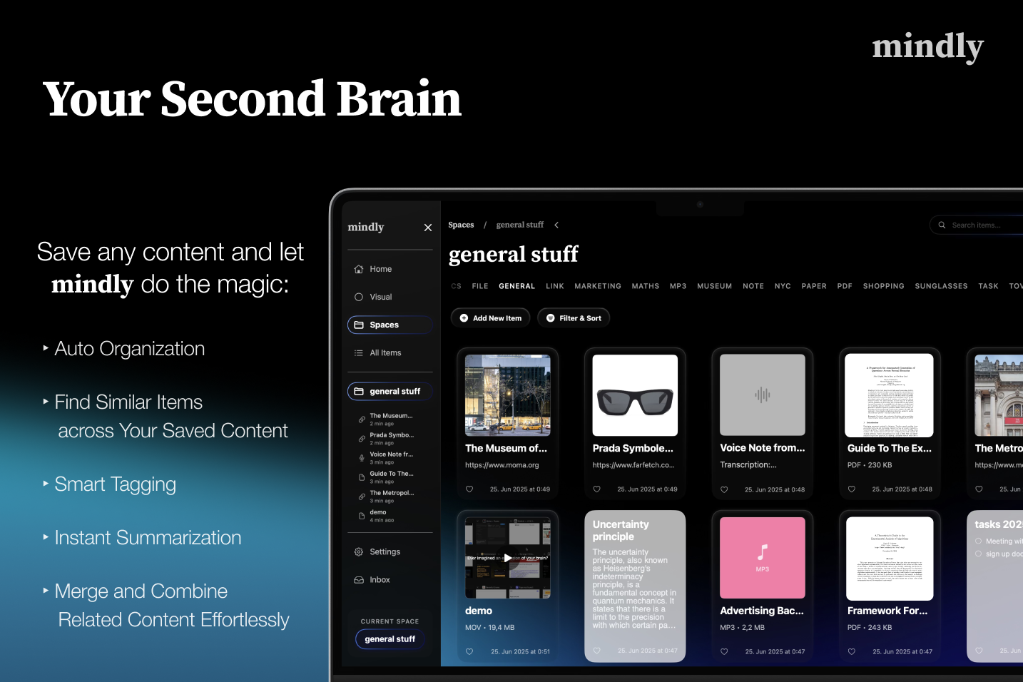 startuptile Mindly -Capture anything in seconds with automatic organization 