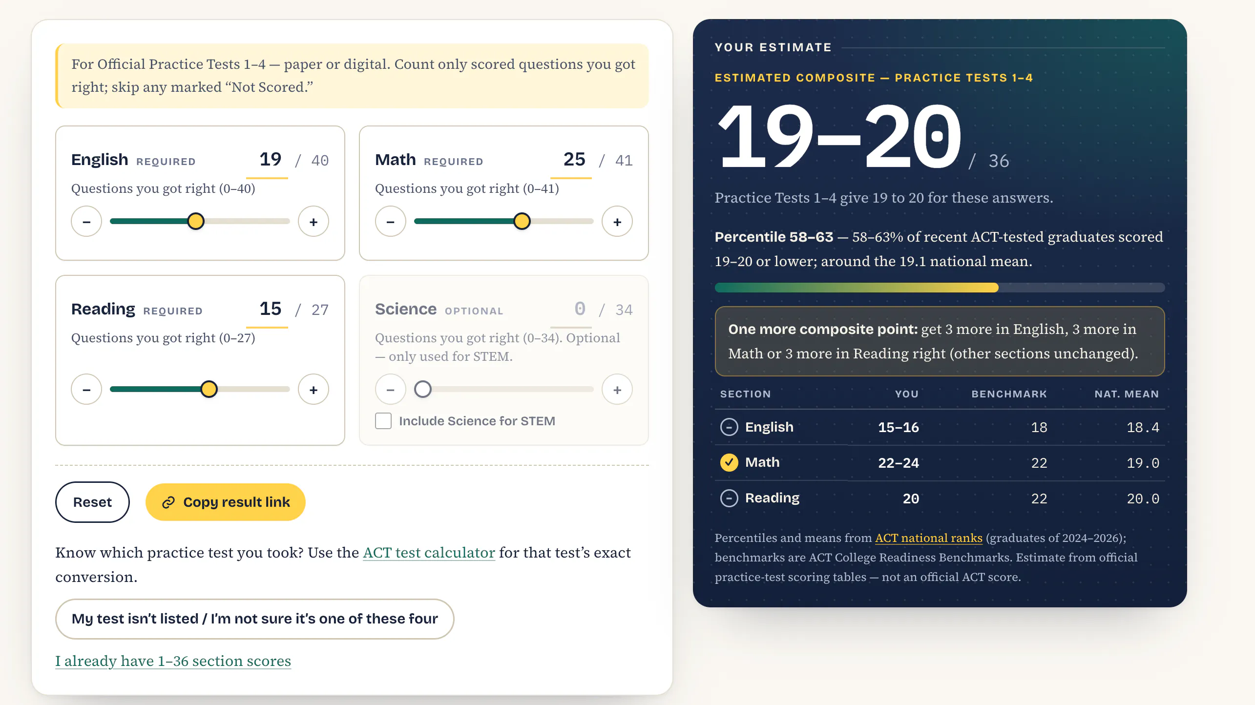 ACT Score Calculator gallery image