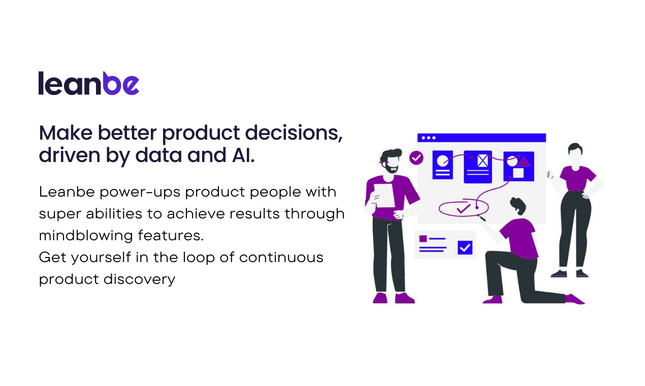 Leanbe 2.0 - Maak betere productbeslissingen, aangedreven door gegevens en AI media 2