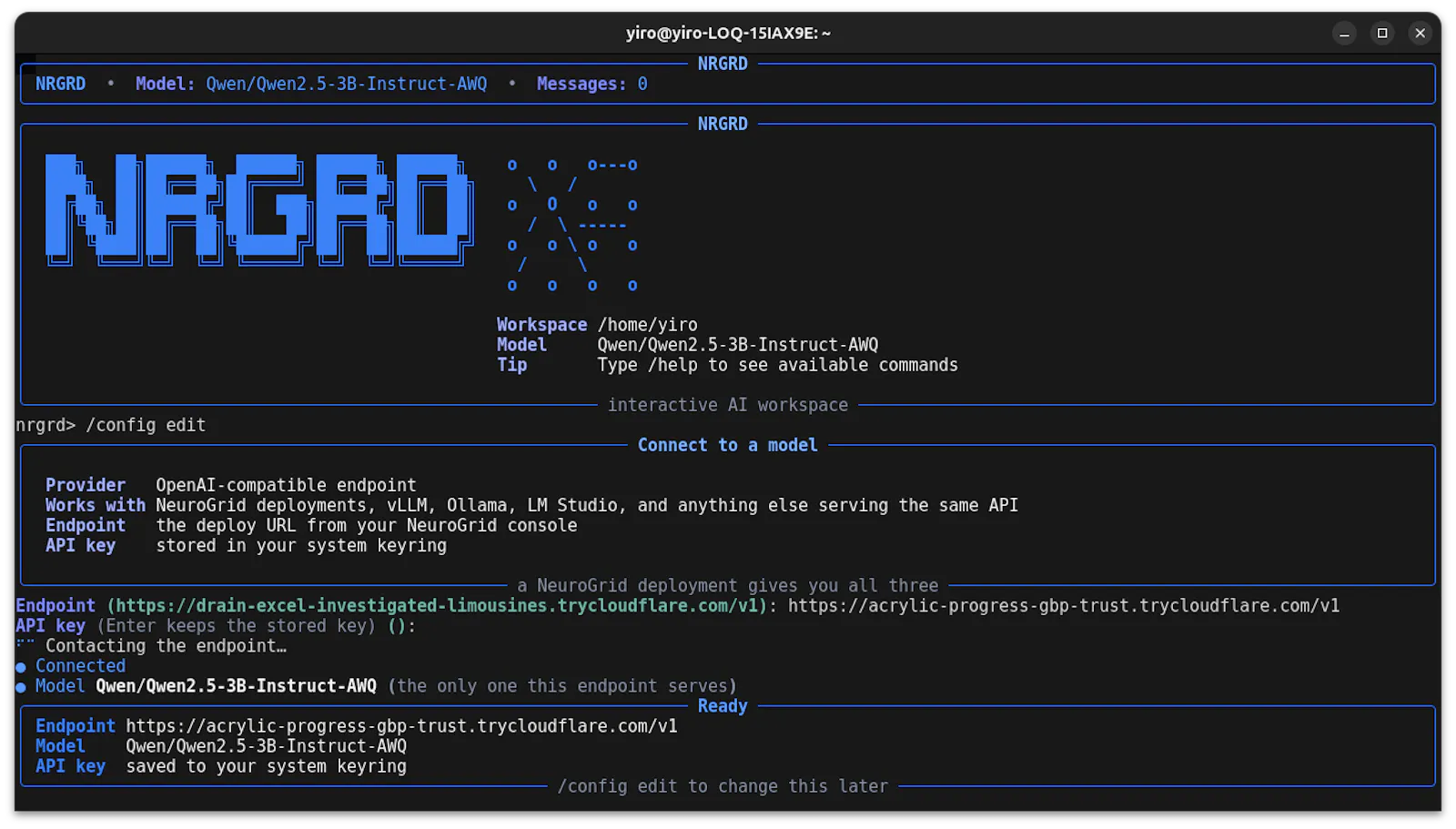 Neurogrid TUI screenshot 1