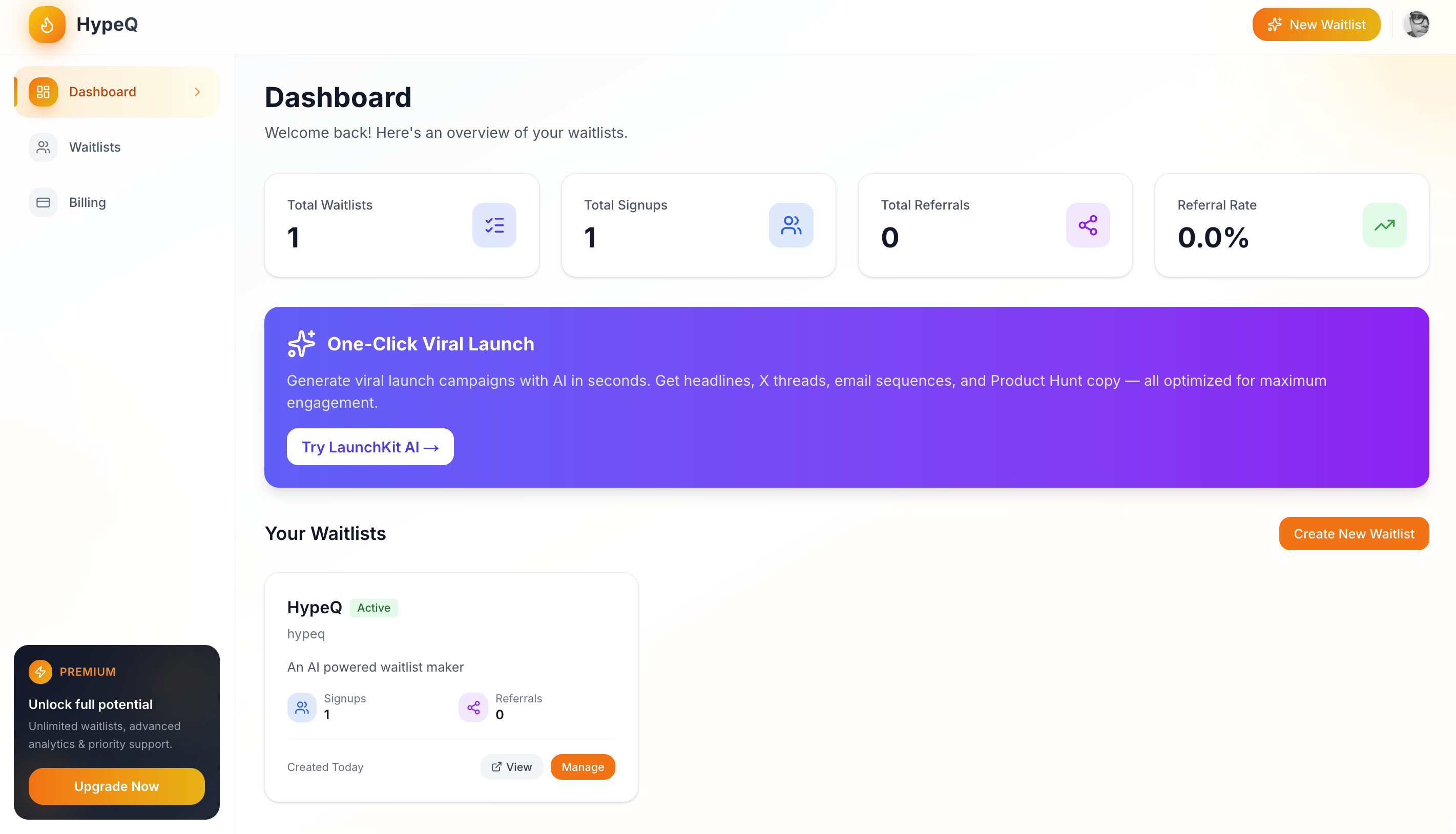 HypeQ - Screenshot 2 showing product features and functionality
