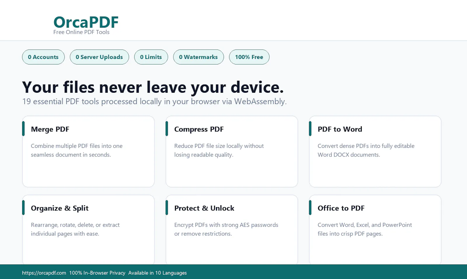 OrcaPDF screenshot 1