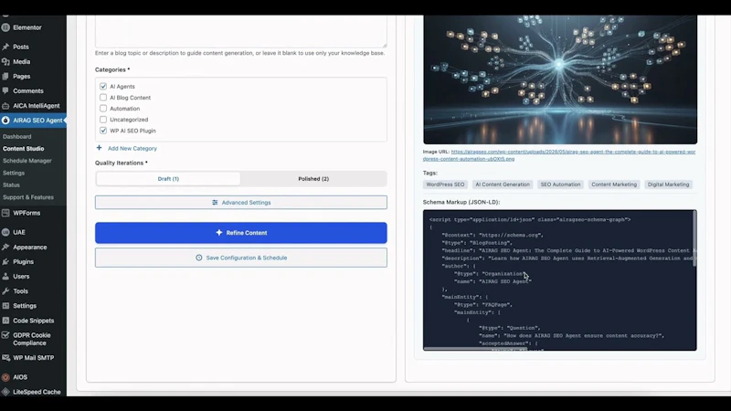 AIRAG SEO Agent screenshot 1 (video preview)