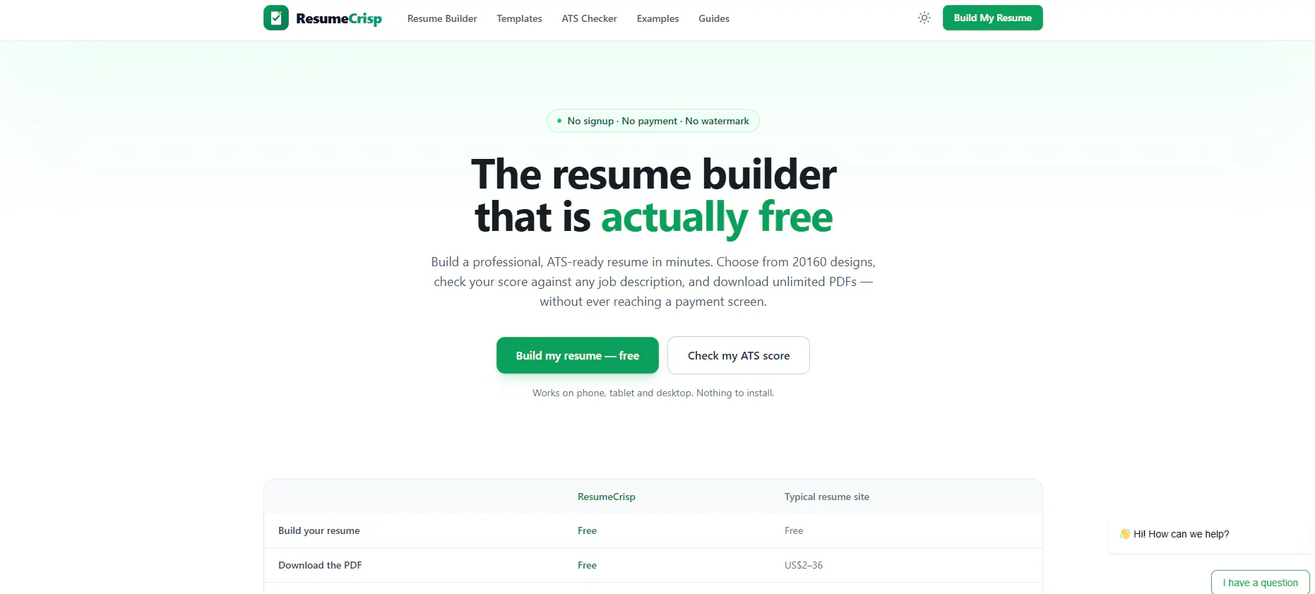 ResumeCrisp gallery image