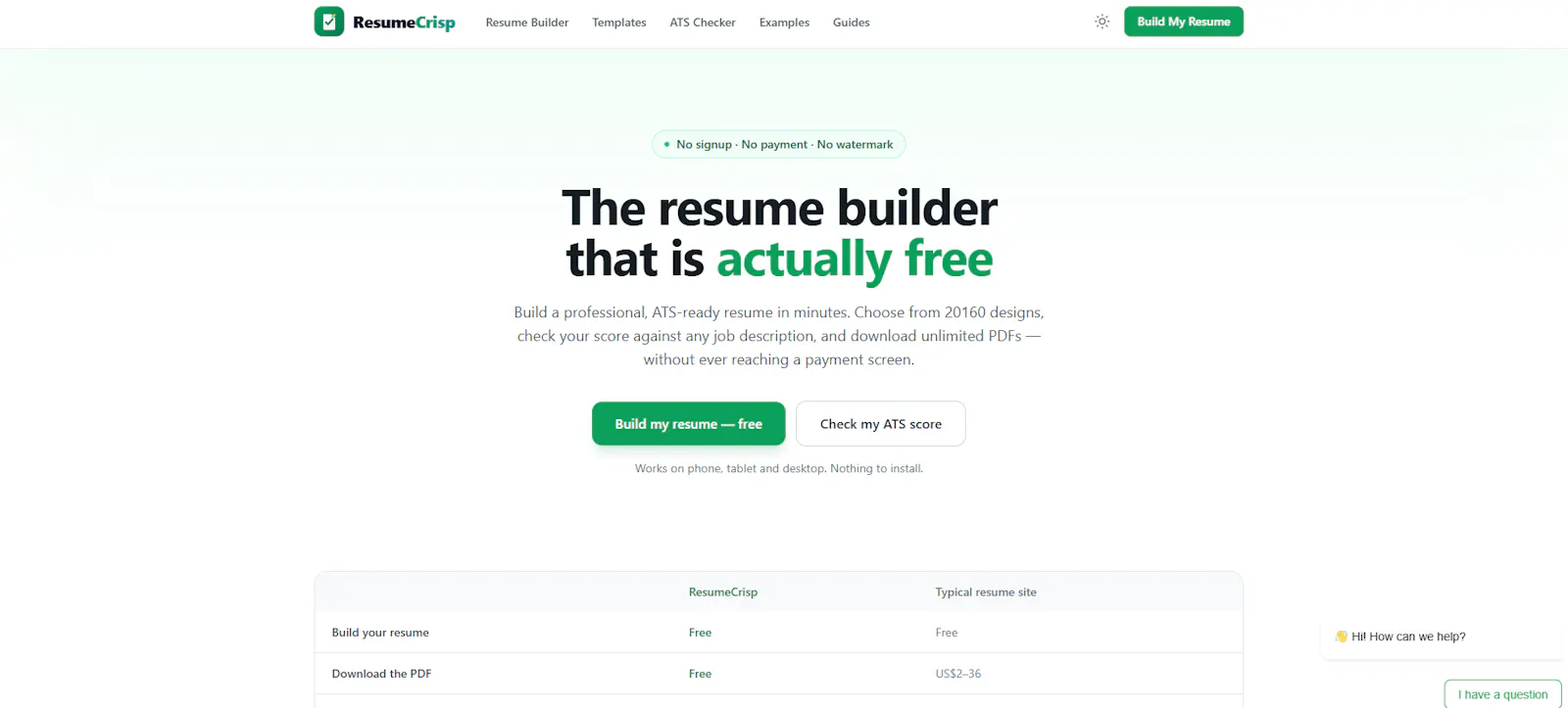 ResumeCrisp screenshot 2