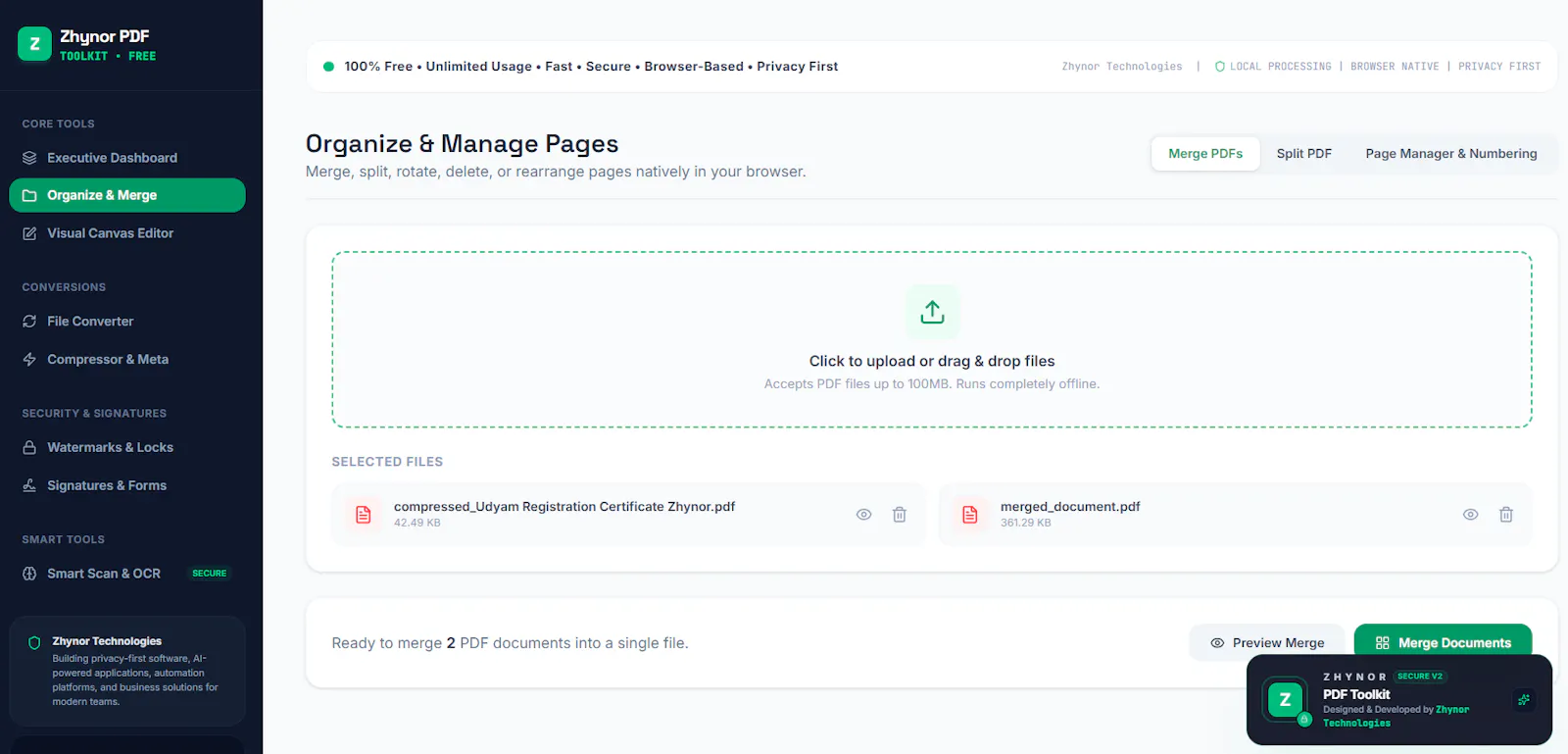 Zhynor PDF Toolkit screenshot 3