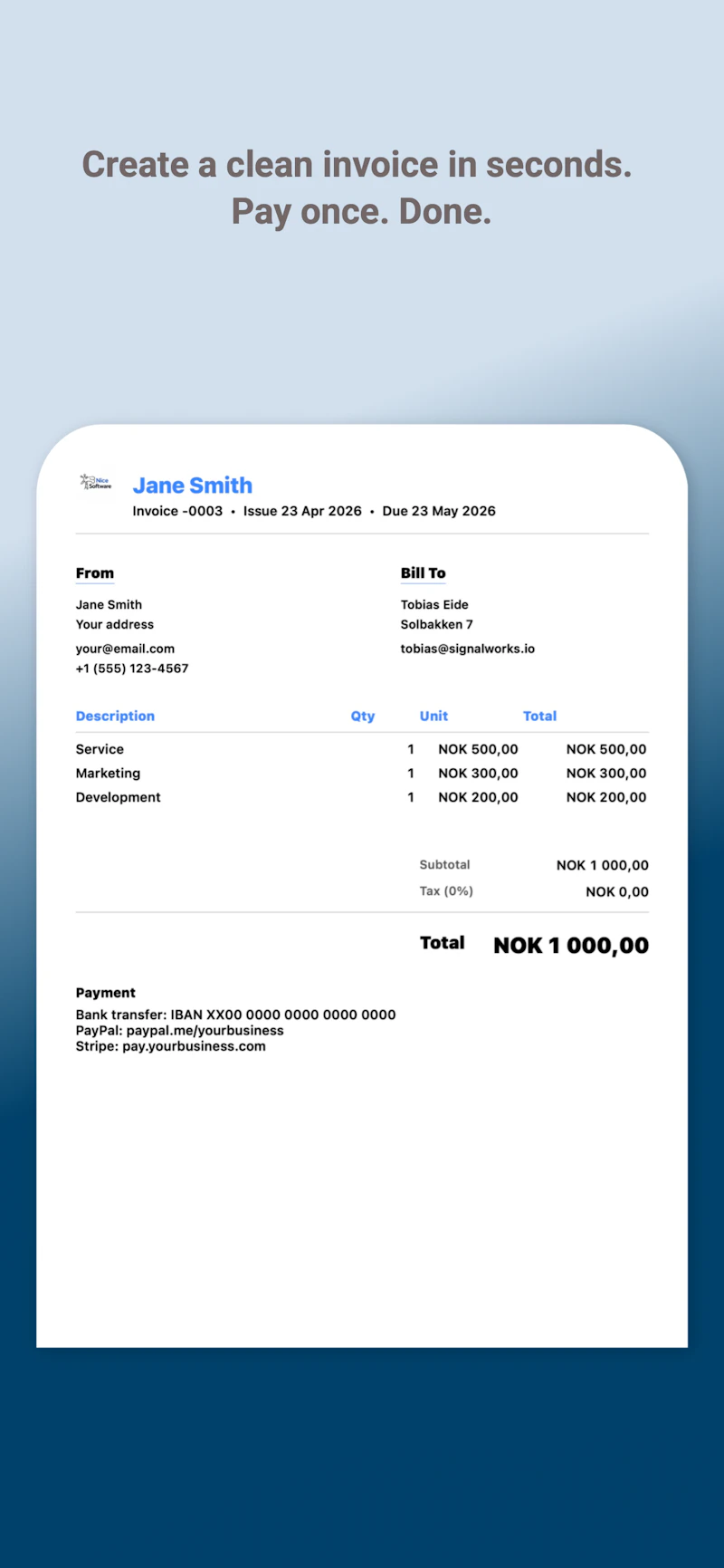 NotaBill screenshot 1