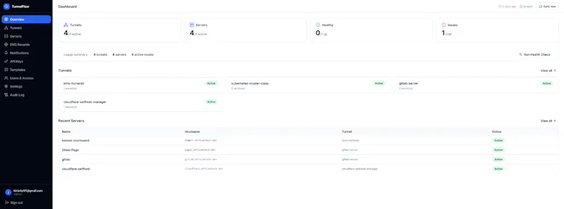 TunnelFlow — Cloudflare Tunnel Manager screenshot 2