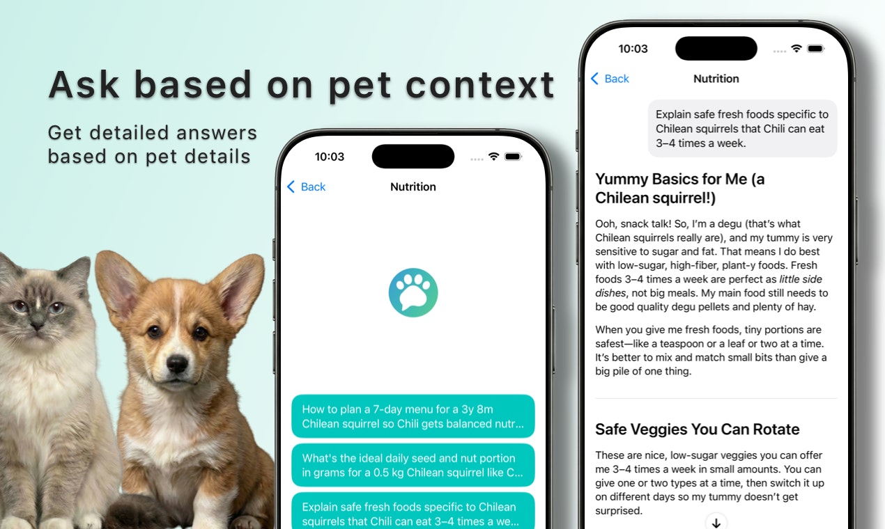PetCareGPT - Screenshot 4 showing product features and functionality