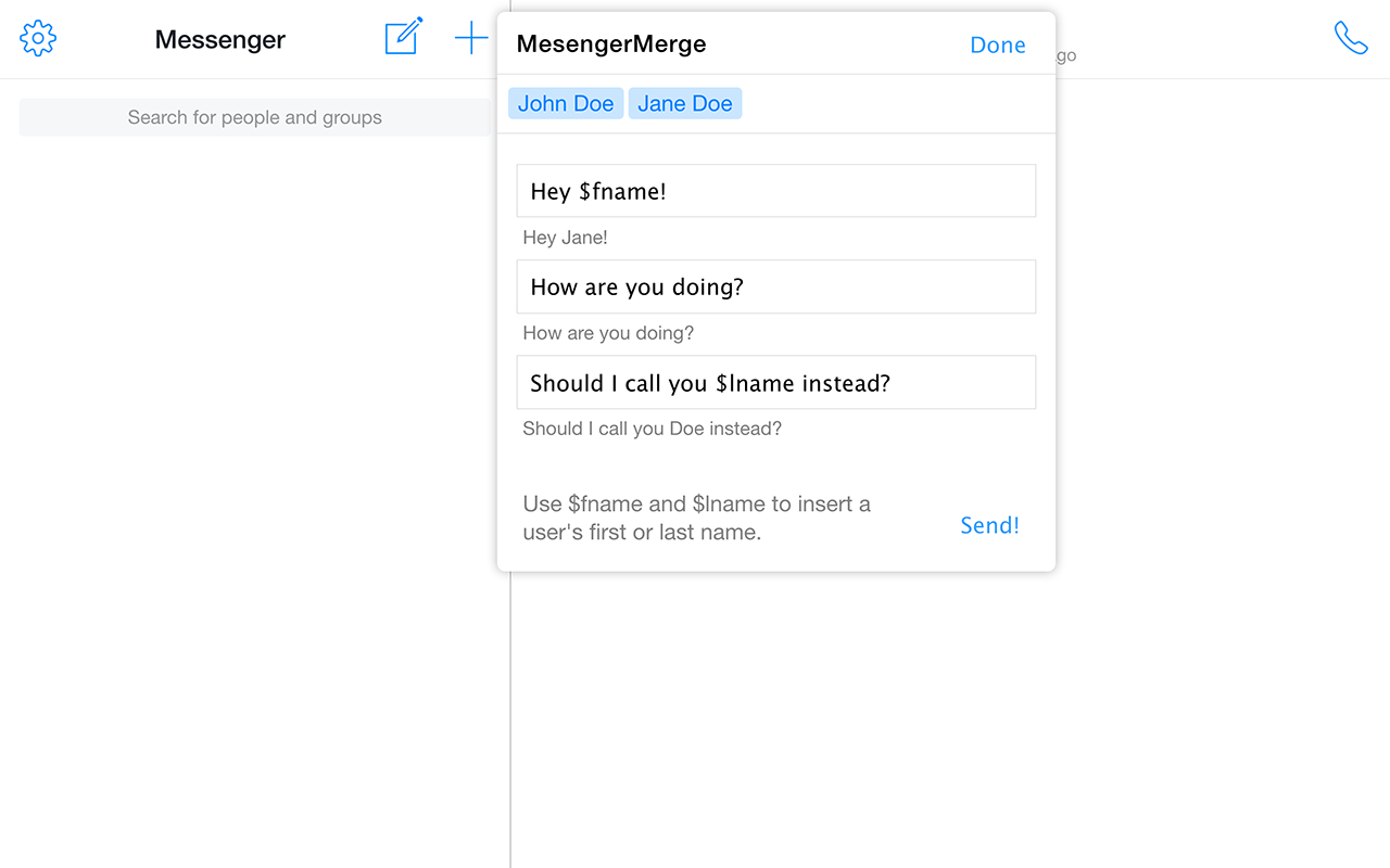 MessengerMerge gallery image