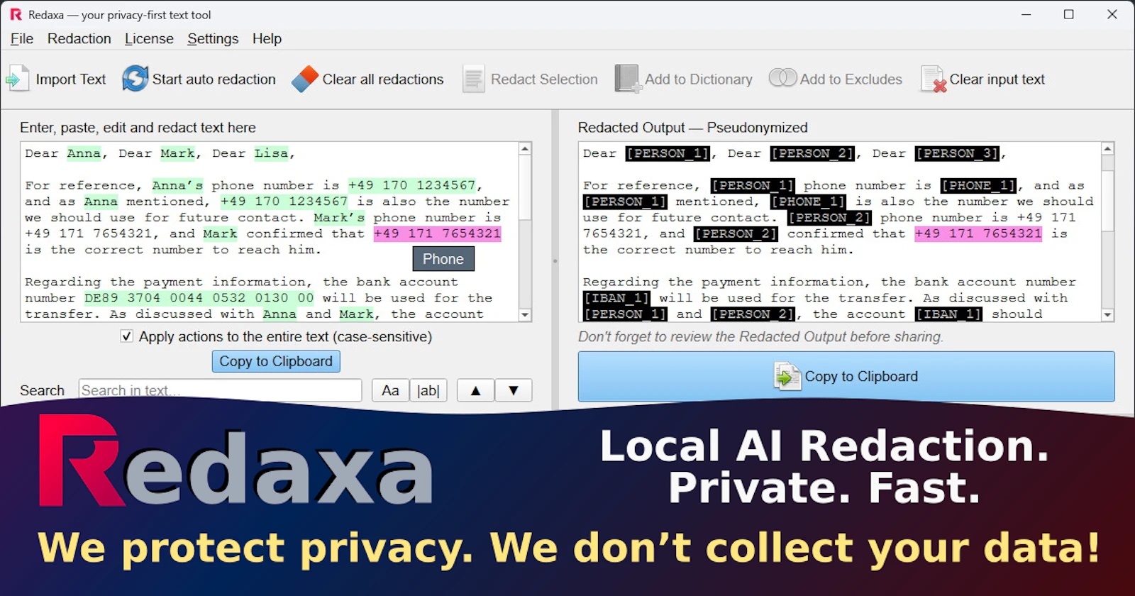 Redaxa screenshot 2