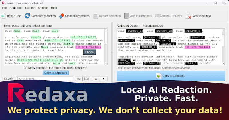 Redaxa screenshot 2