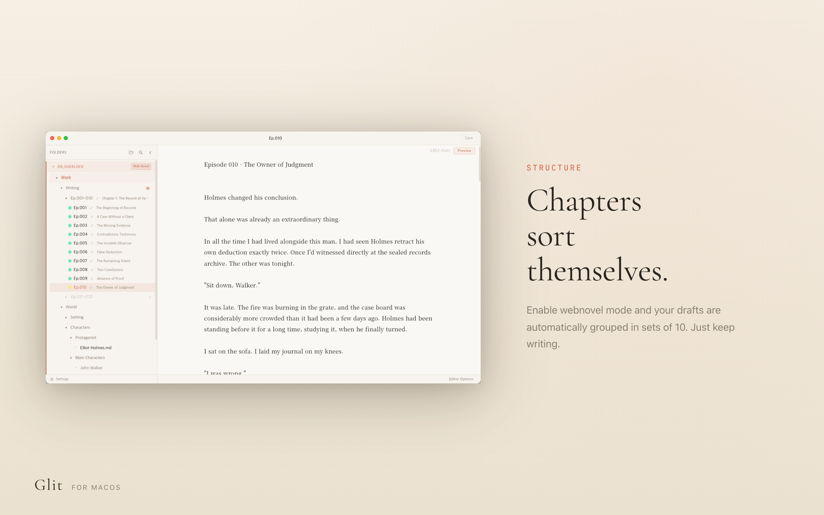 Glit – Web Novel Writing Editor gallery image
