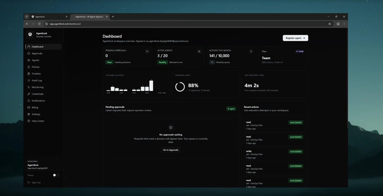 Agentlock screenshot 2