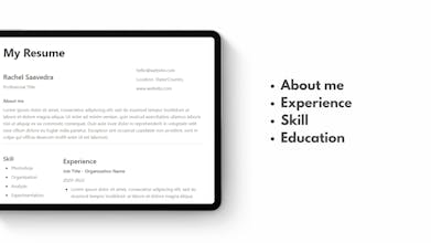 Notion Resume Template gallery image