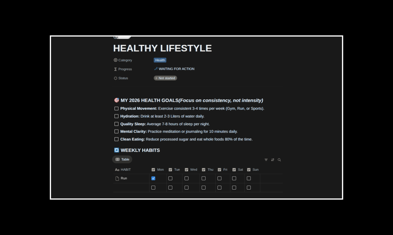 2026 No-BS Resolution Tracker - Screenshot 3 showing product features and functionality