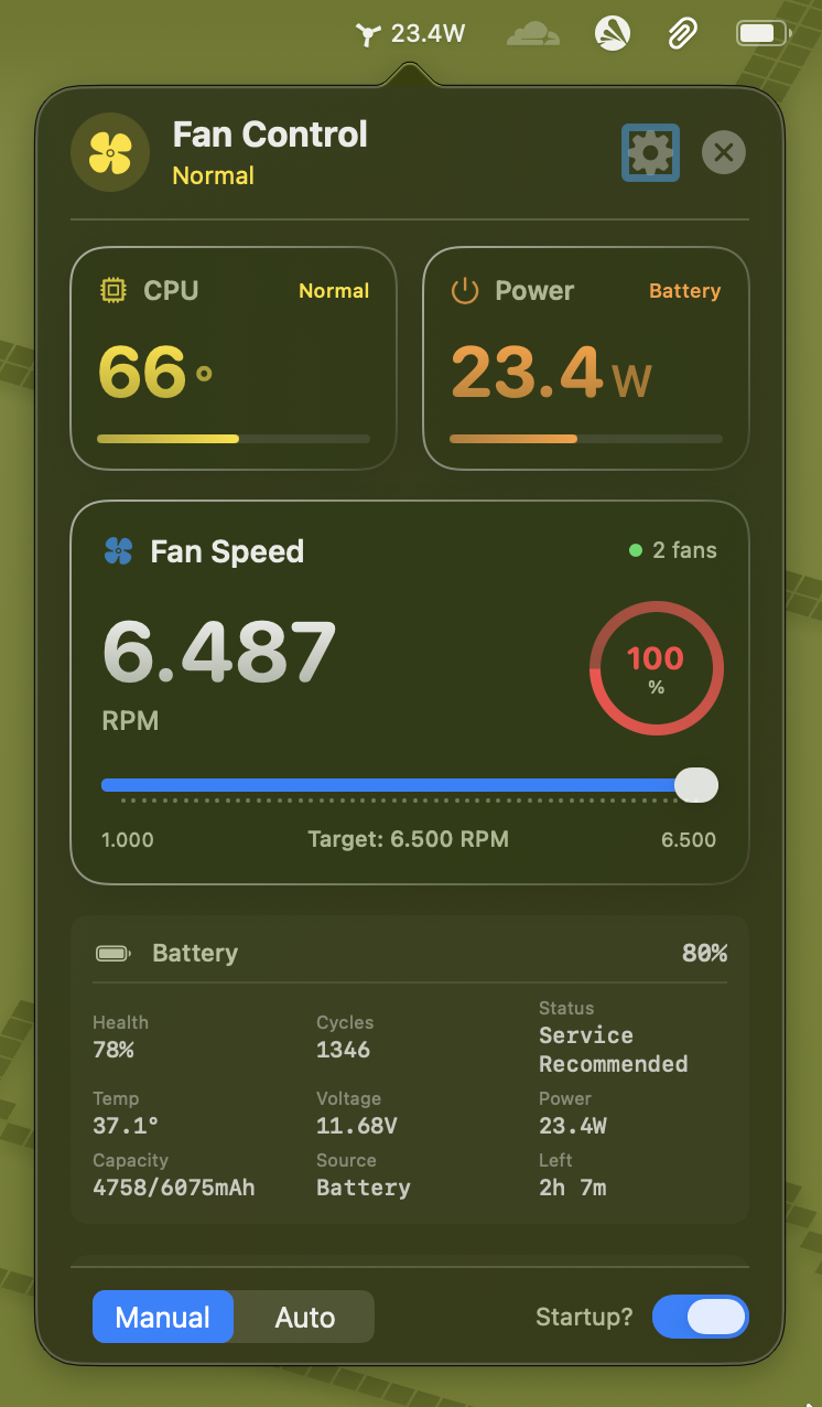 SoloFan — mac fan control & monitoring - Screenshot 2 showing product features and functionality