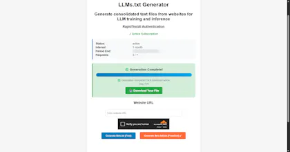 LLMs.txt and LLMs-full.txt Generator gallery image