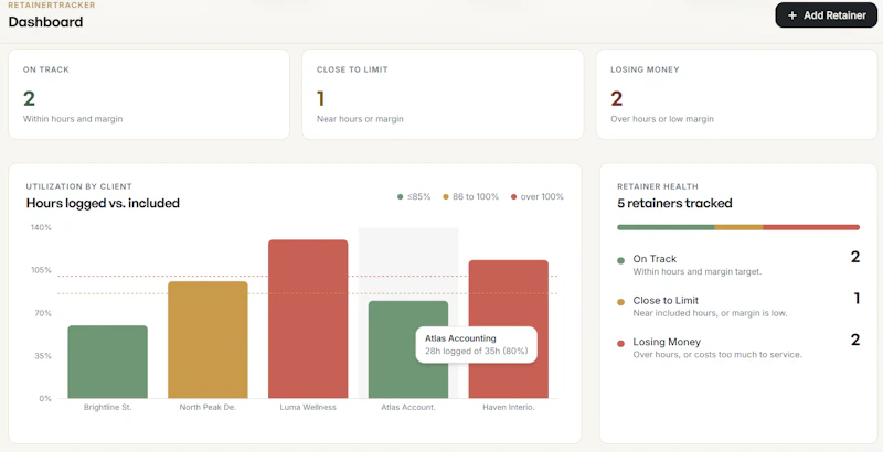 RetainerTracker screenshot 3