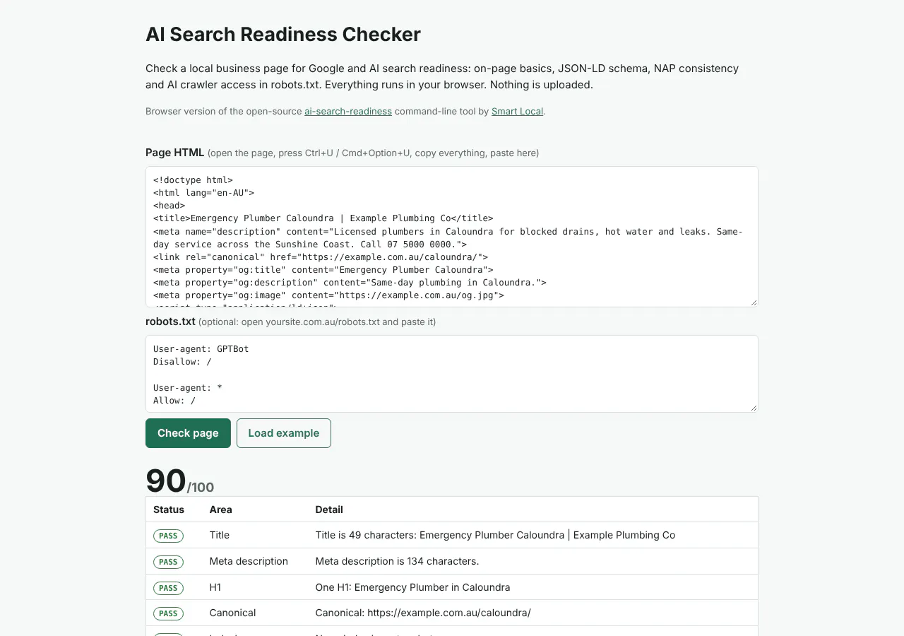 AI Search Readiness Checker gallery image