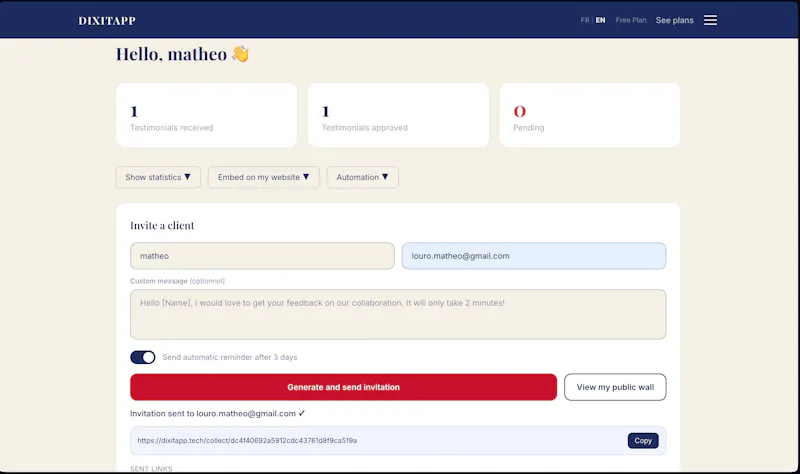 Dixitapp screenshot 2