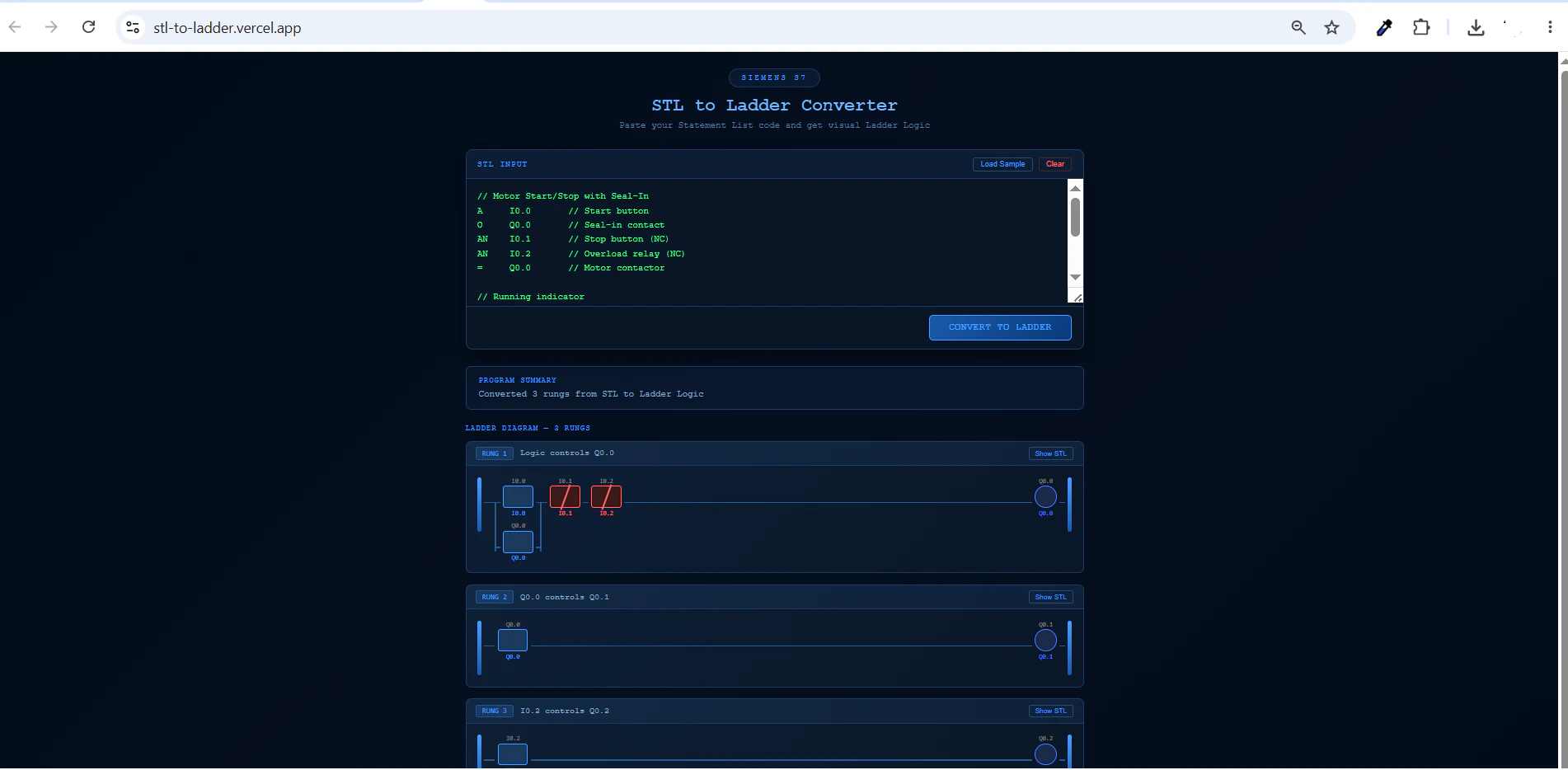 STL to Ladder Converter 截图 3