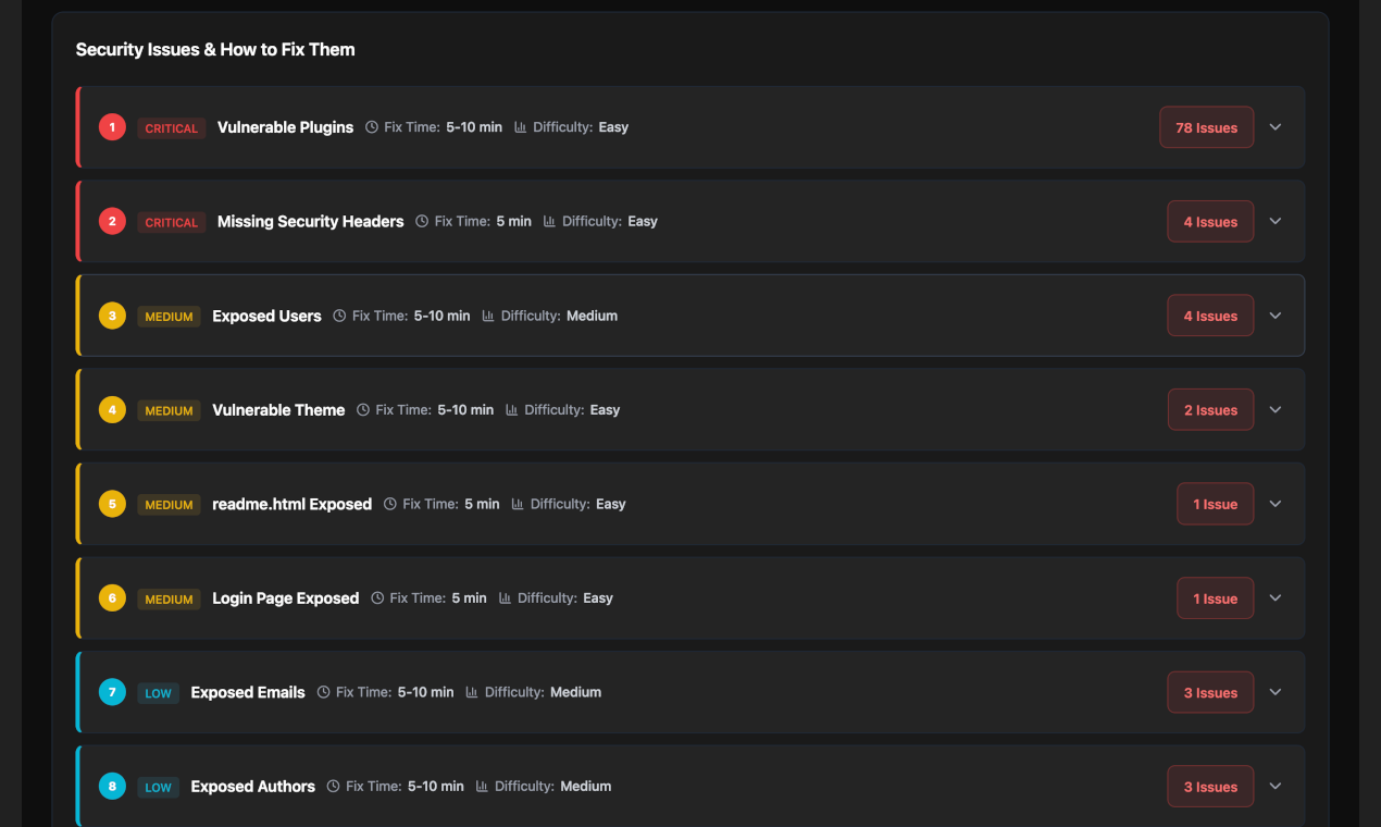 WPCheckr - Screenshot 5 showing product features and functionality