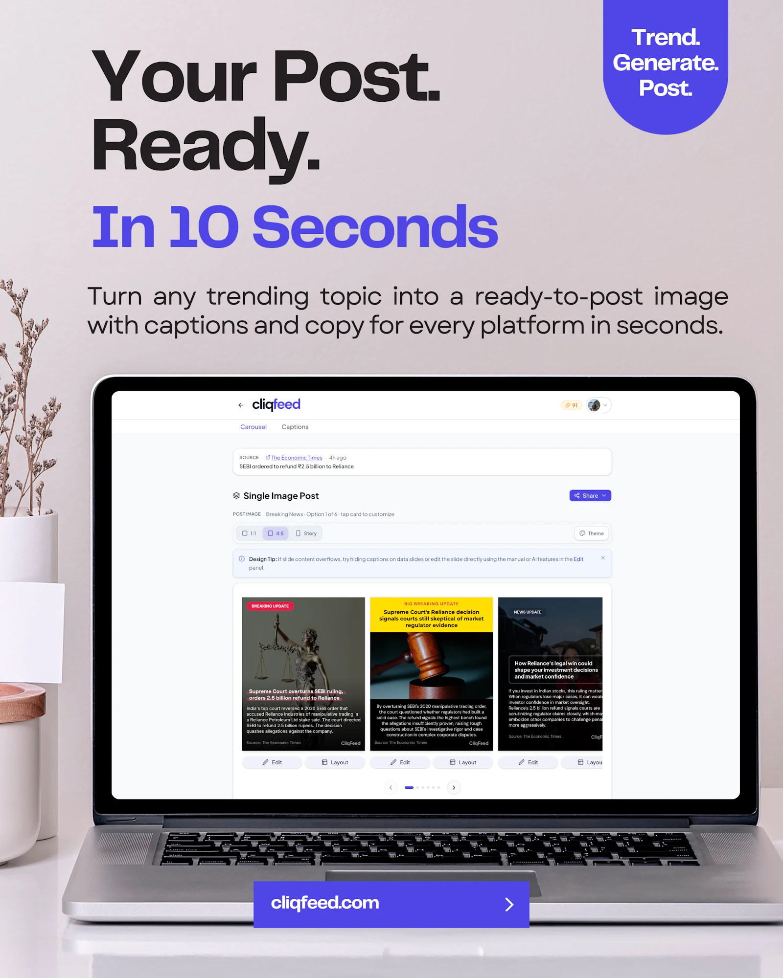 CliqFeed screenshot 2