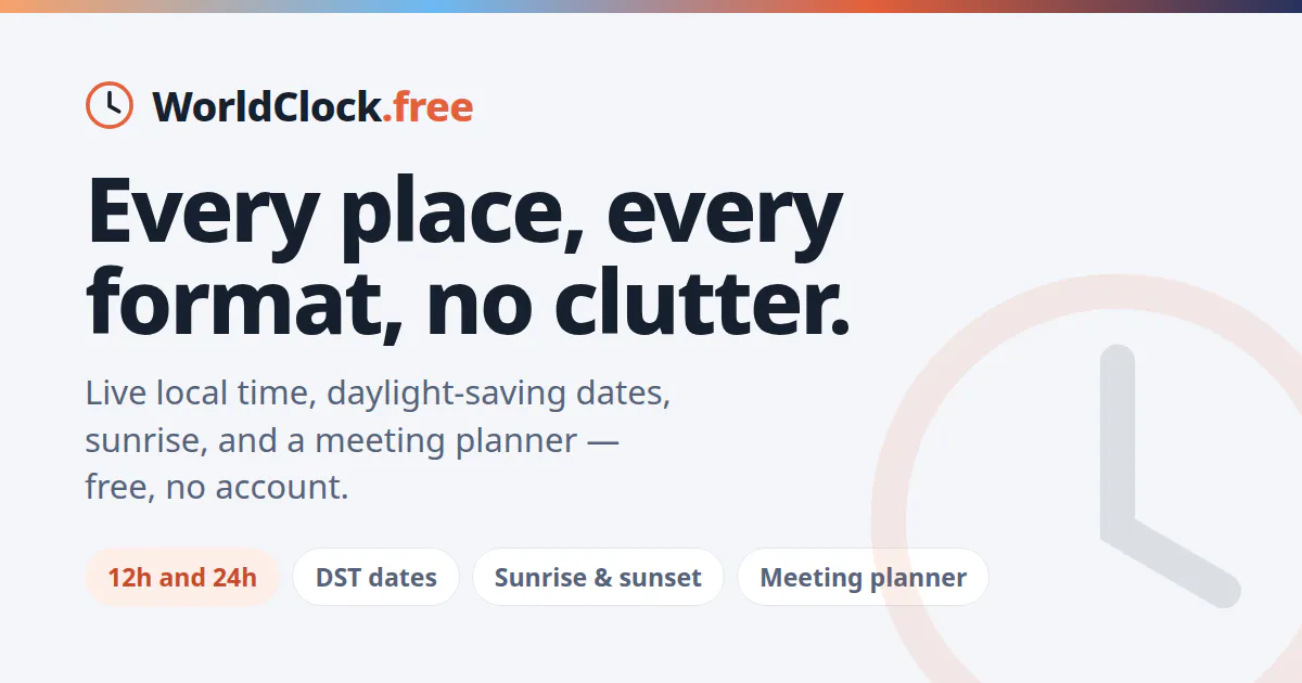 WorldClock screenshot 1