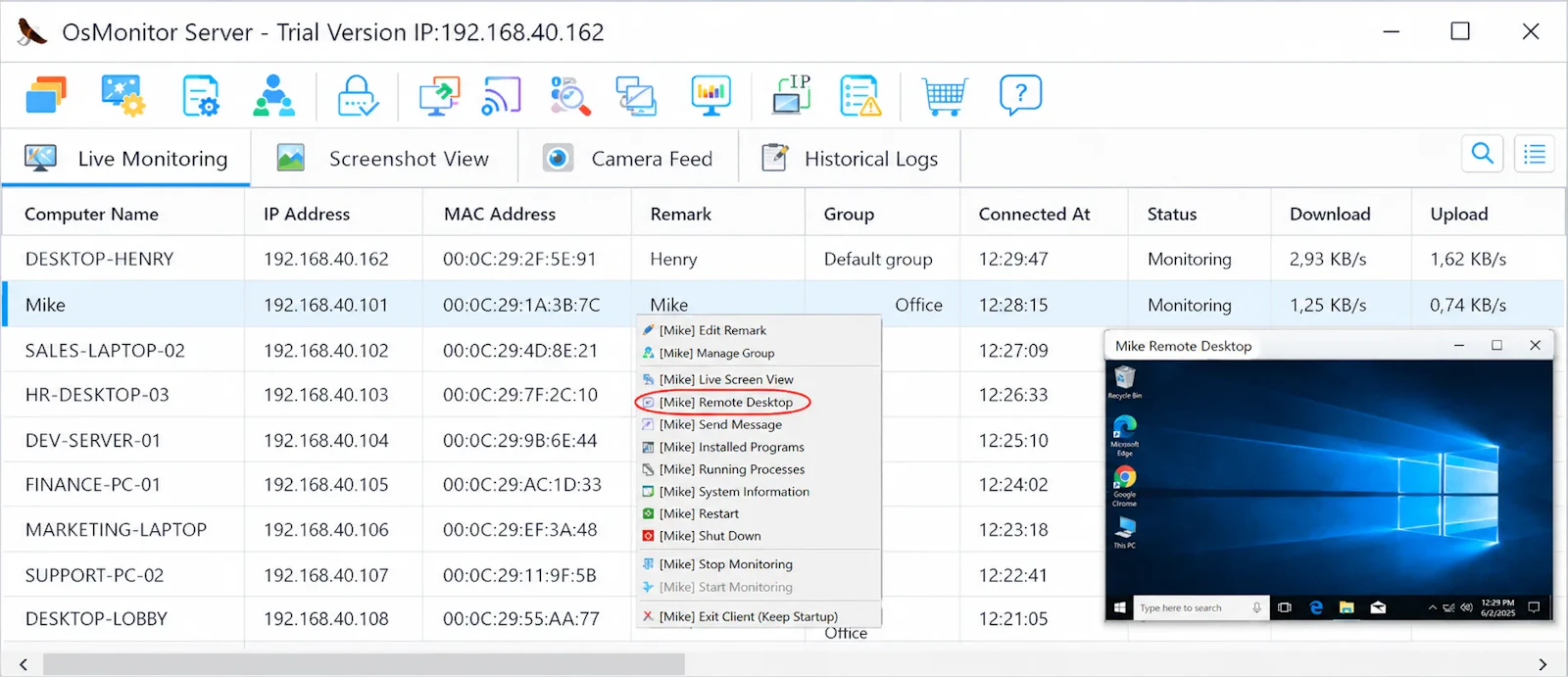 OsMonitor Employee Monitoring Software screenshot 2