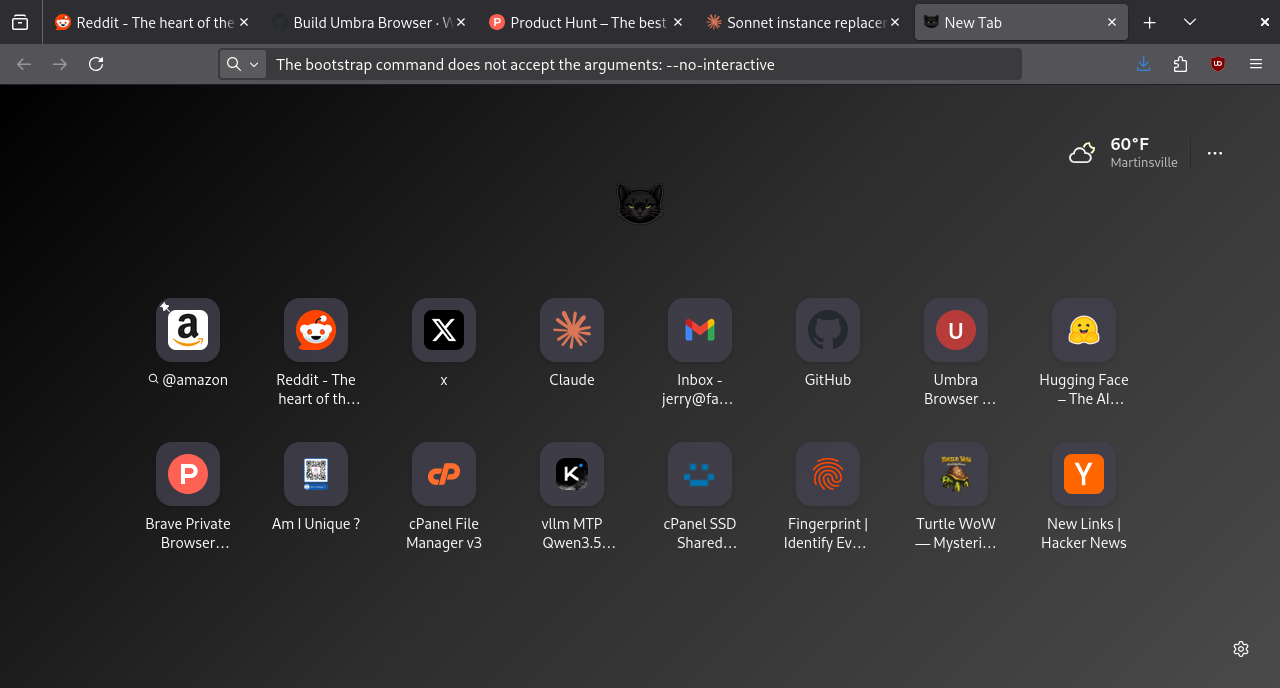 Umbra Browser - Main product screenshot demonstrating key features and user interface