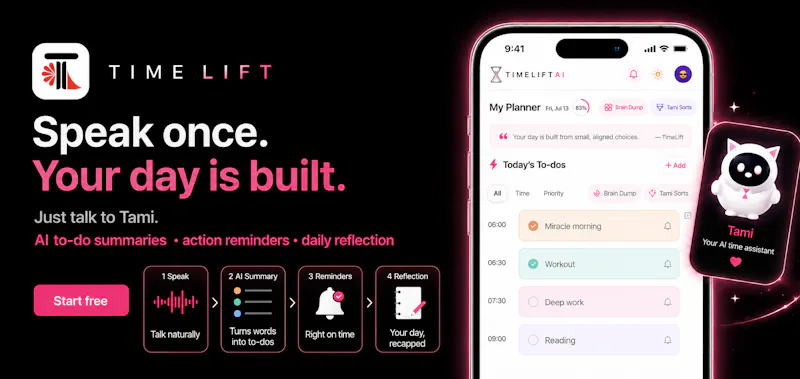 TimeLift — Voice AI Planner: Speak It.  screenshot 2