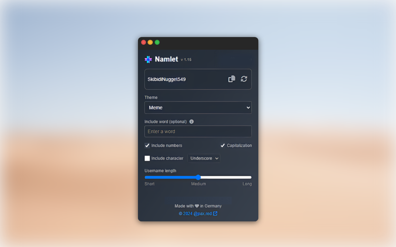 Namlet - умный генератор имени пользователя media 2