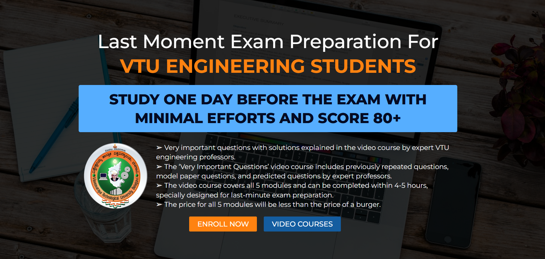Mídia 2 de Learnyhive - No último momento da preparação do exame VTU