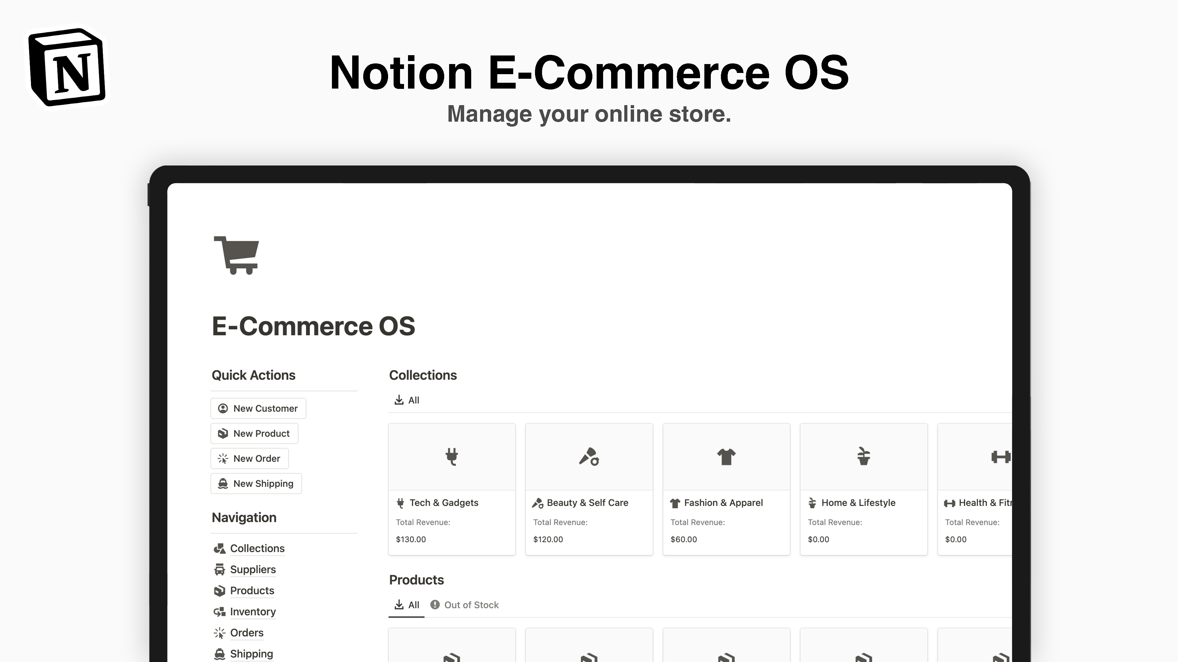 Notion E-Commerce OS gallery image