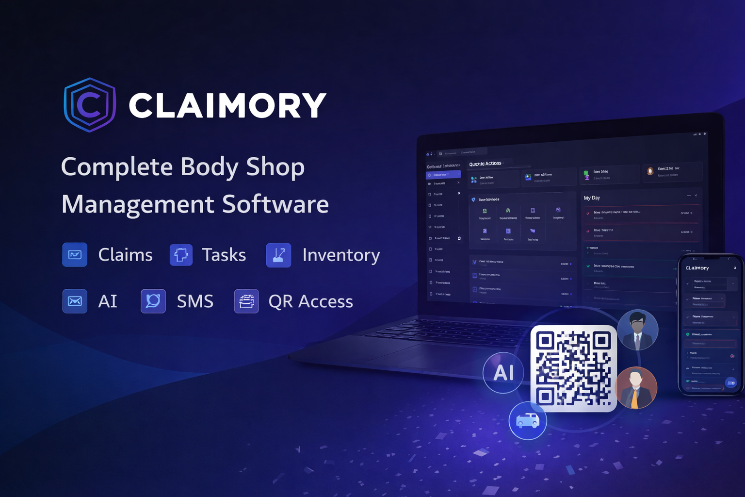 Claimory Collision Shop Operating System - Screenshot 4 showing product features and functionality