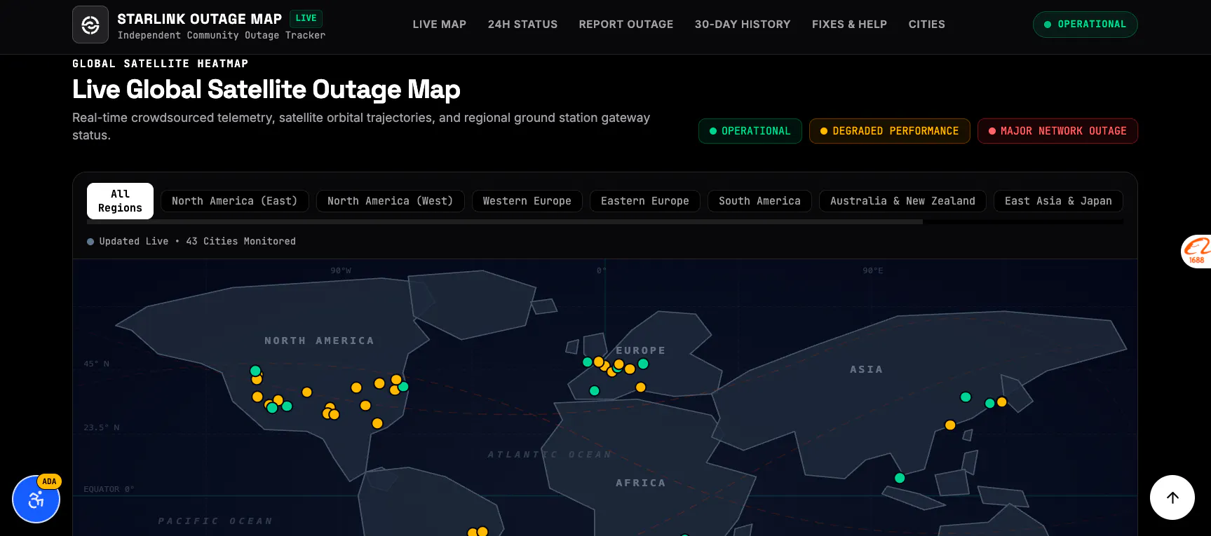 Starlink Outage Map gallery image