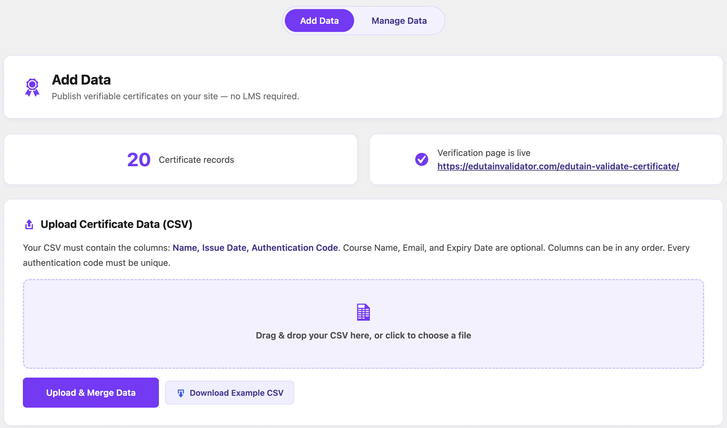 Edutain Certificate Validator gallery image