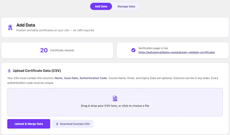 Edutain Certificate Validator screenshot 3