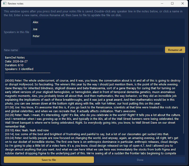 BarnOwl screenshot 3