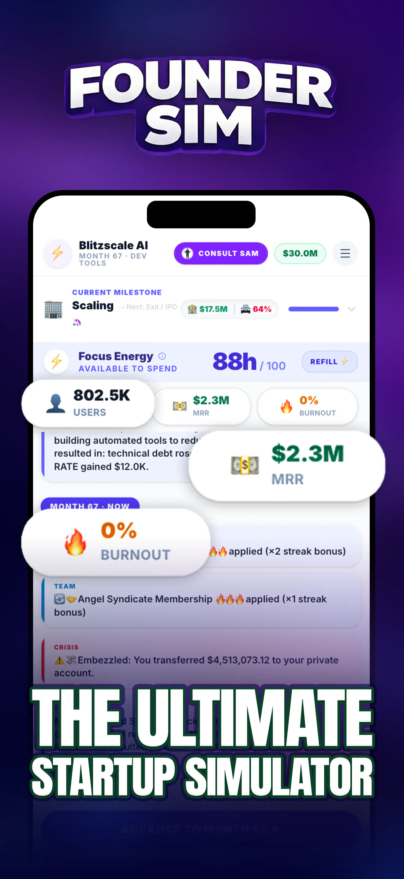 Founder Sim : Startup Game gallery image