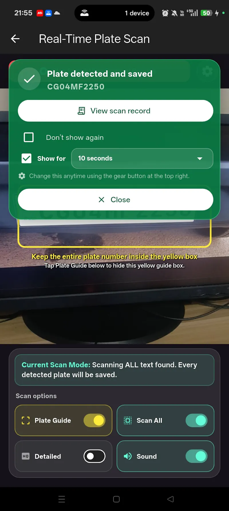 Vehicle Plate Scanner screenshot 5