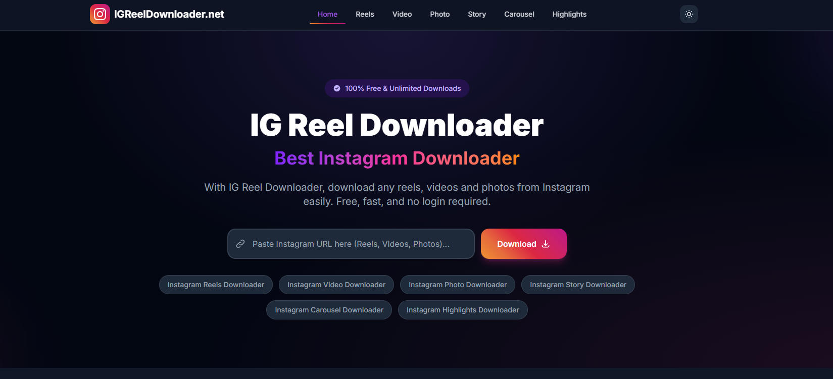 IG Reel Downloader- For All IG Downloads - Screenshot 2 showing product features and functionality