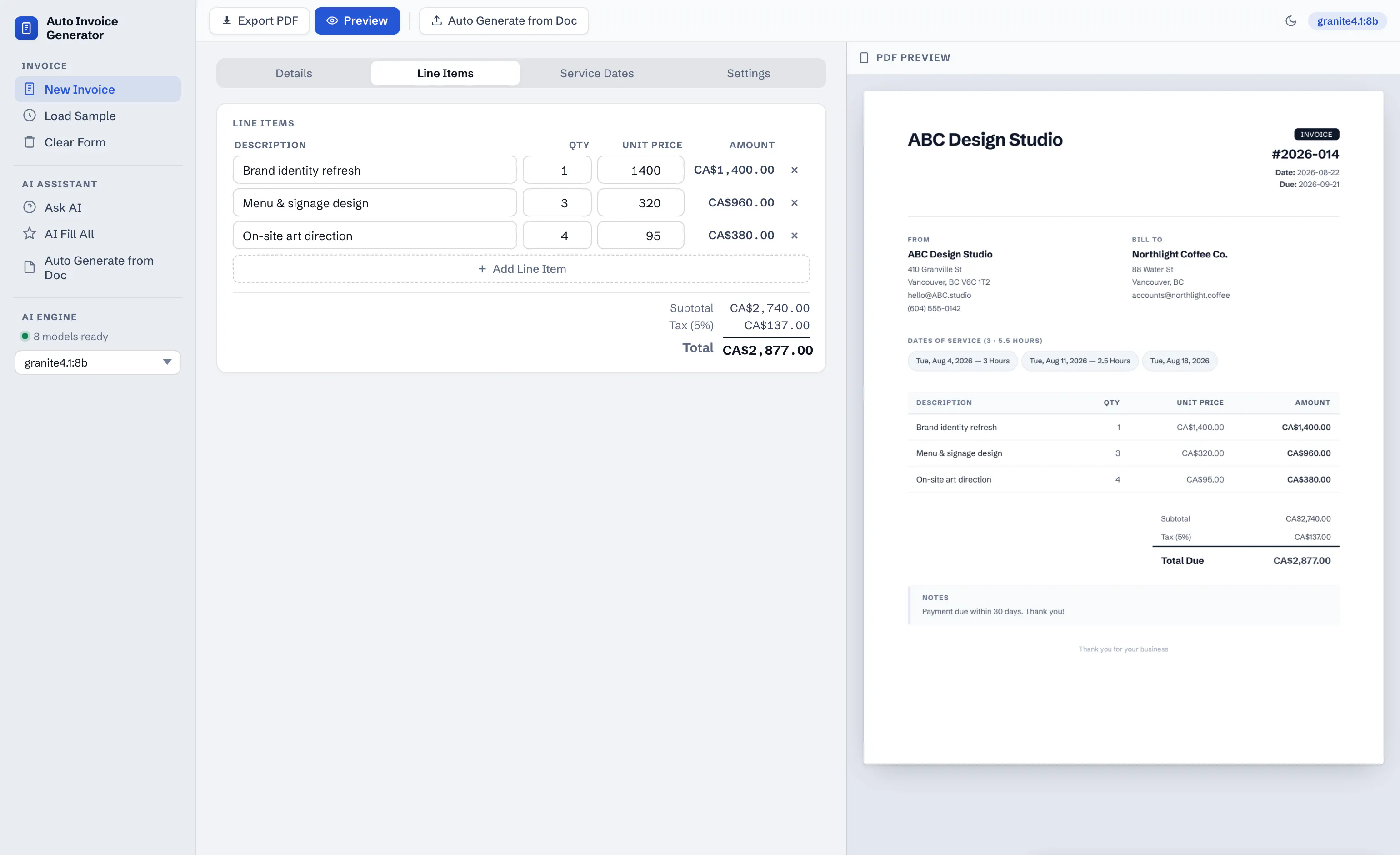Auto Invoice Generator gallery image