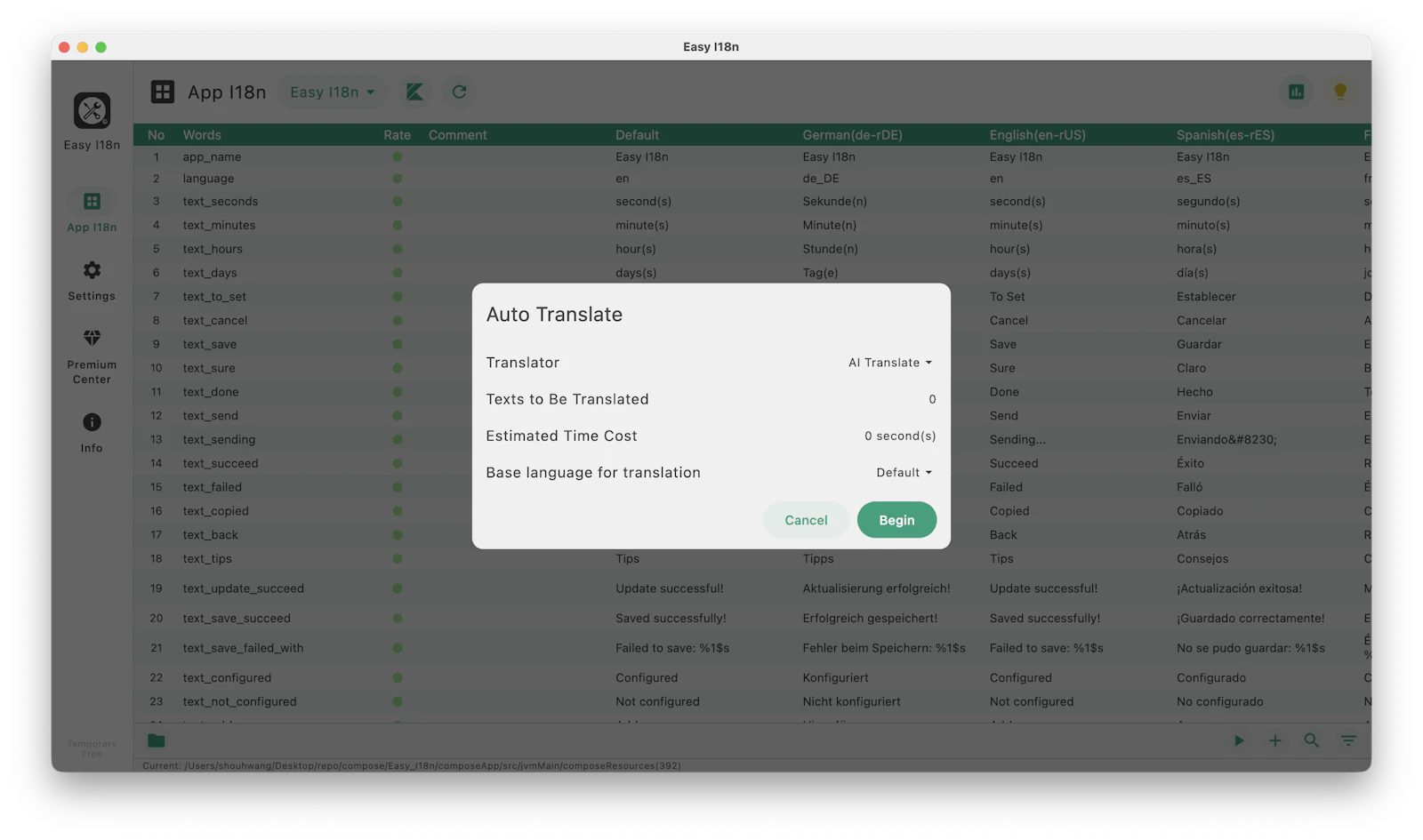 Easy I18n screenshot 4