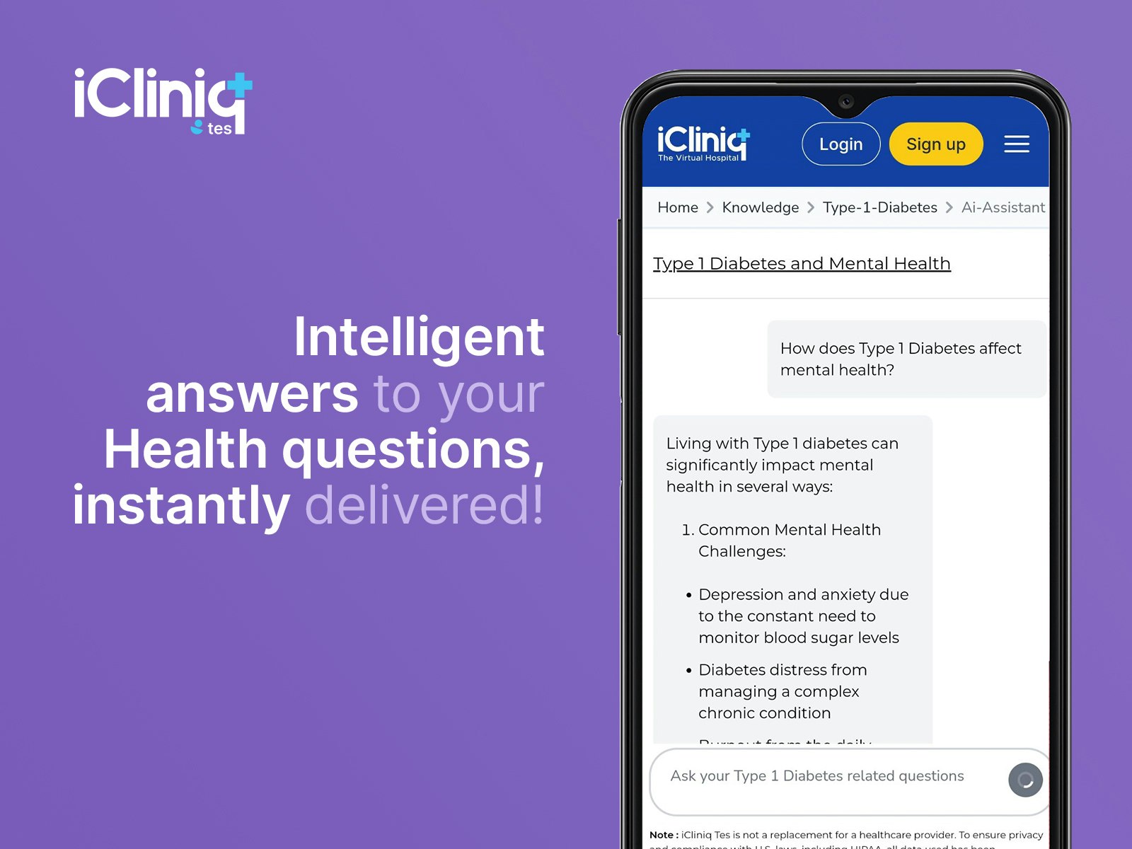 iCliniq Tes AI Assistant-Type 1 Diabetes media 3