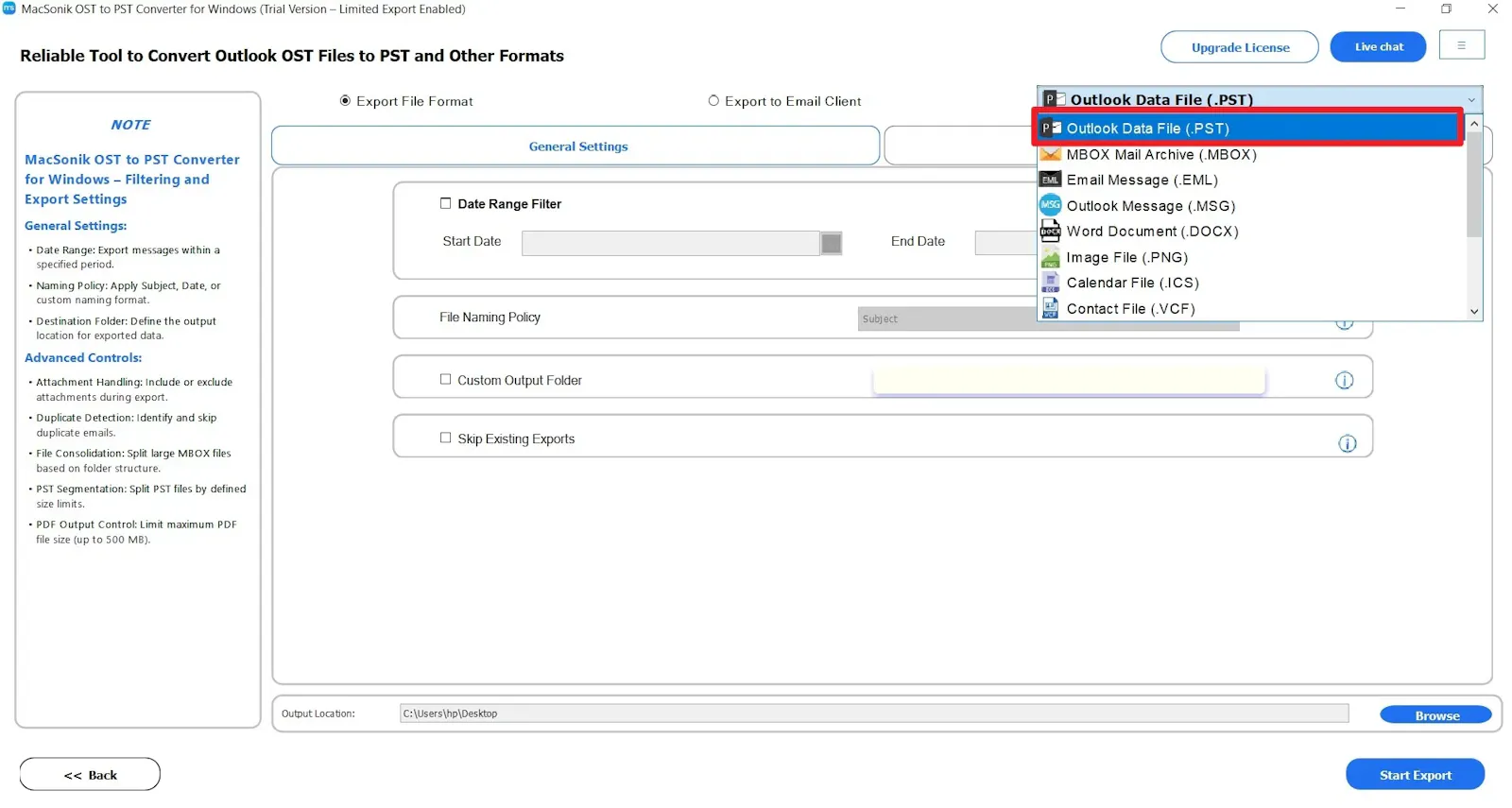 MacSonik OST to PST Converter screenshot 4