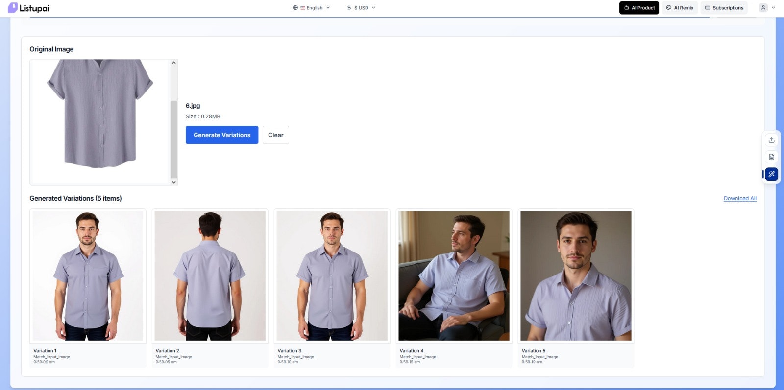 ListupAI – AI Product Listing Generator - Screenshot 4 showing product features and functionality