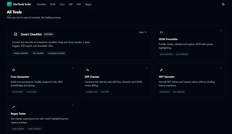 DevTools Suite screenshot 2