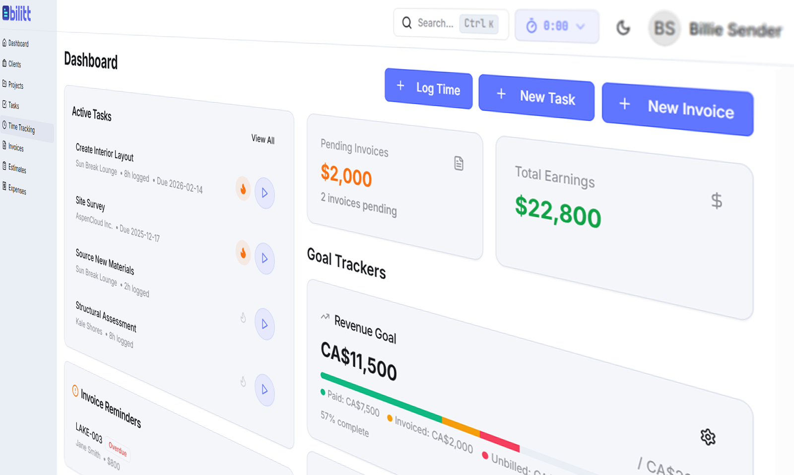 Bilitt - Main product screenshot demonstrating key features and user interface